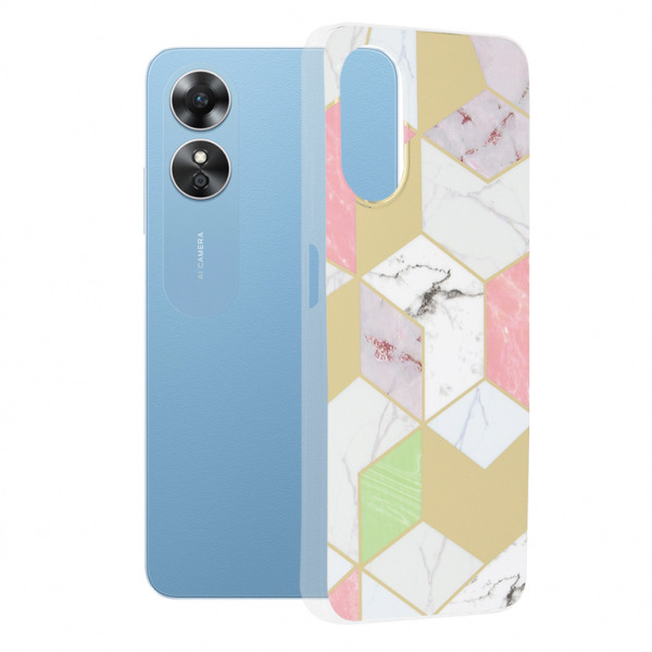 Husa pentru Oppo A17, Techsuit, Marble, Mov