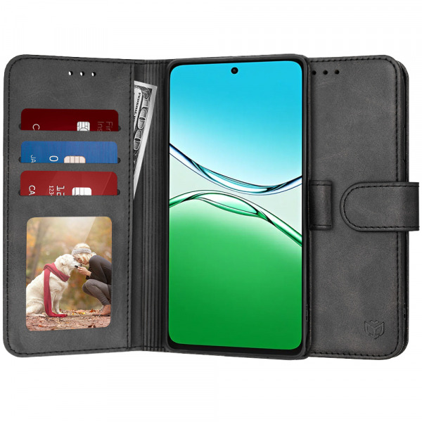Husa pentru Oppo A5 4G, Techsuit, Diary Book, Neagra