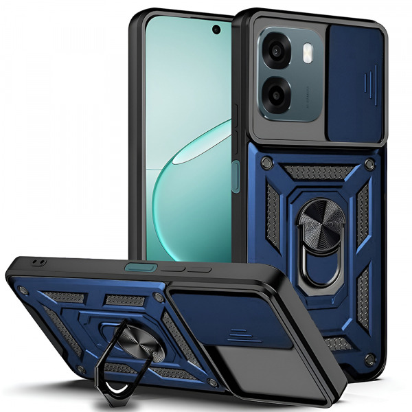 Husa pentru Oppo A6 4G, Techsuit, CamShield, Albastra