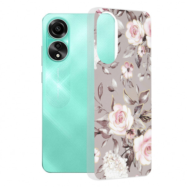 Husa pentru Oppo A78 4G, Techsuit, Marble, Gri