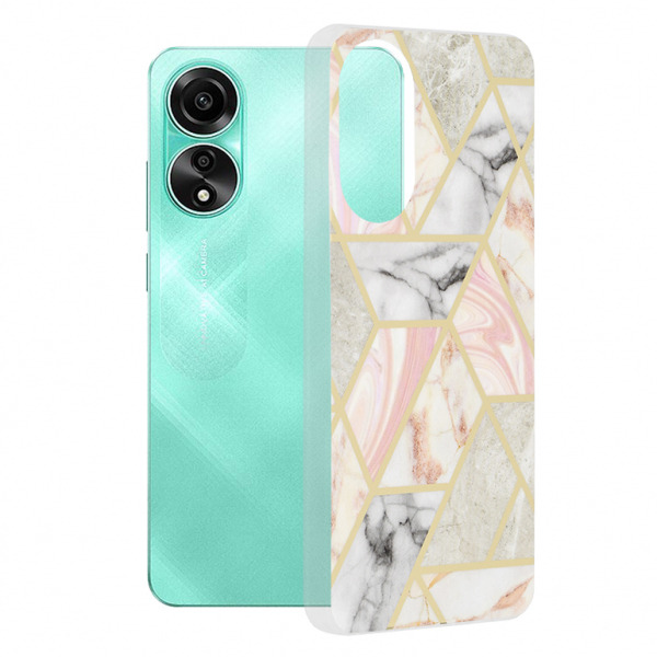 Husa pentru Oppo A78 4G, Techsuit, Marble, Roz