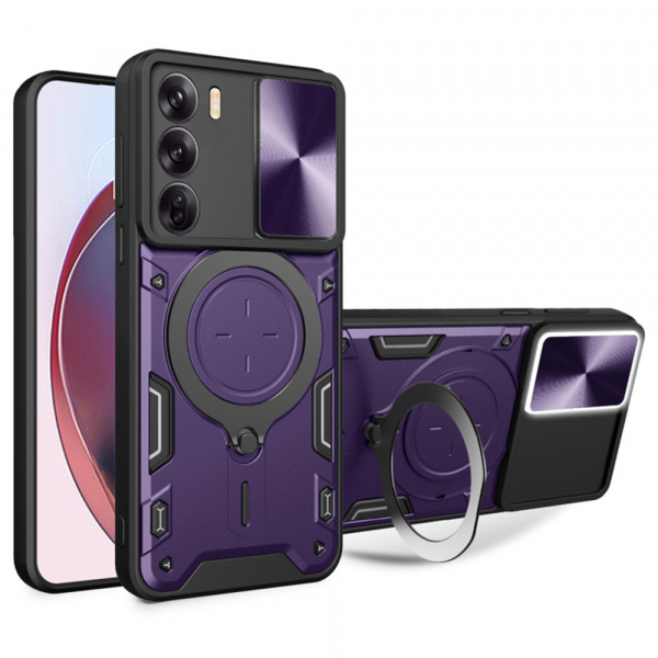 Husa pentru Oppo Reno12, Techsuit, CamGuard Pro, Mov