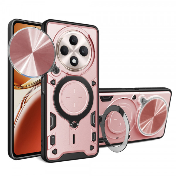 Husa pentru Oppo Reno12 FS 5G / Reno12 FS 4G / Reno12 F 4G / Reno12 F, Techsuit, CamGuard Pro, Roz Aurie