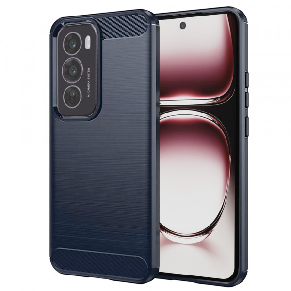 Husa pentru Oppo Reno12 Pro, Techsuit, Carbon, Albastra