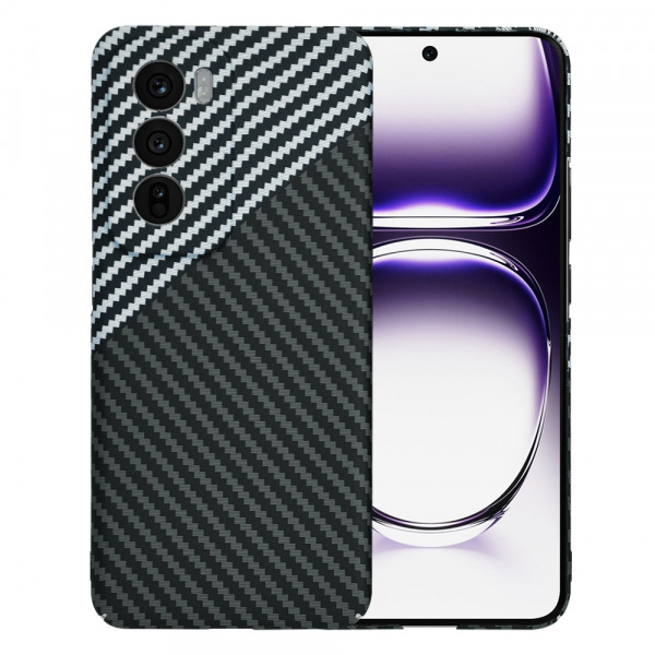 Husa pentru Oppo Reno12, Techsuit, Carbonite FiberShell, Neagra Gri