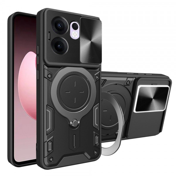Husa pentru Oppo Reno13 FS 5G / Reno13 F 4G / Reno13 F, Techsuit, CamGuard Pro, Neagra