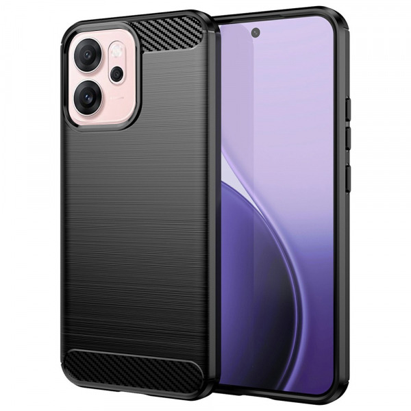Husa pentru Oppo Reno14 F, Techsuit, Carbon, Neagra