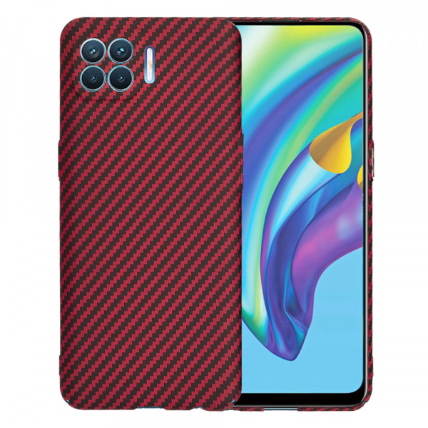 Husa pentru Oppo Reno4 Lite, Techsuit, Carbonite FiberShell, Rosie