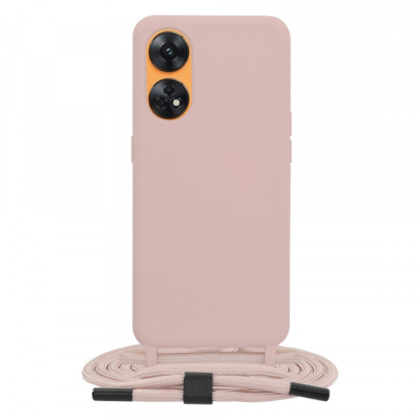 Husa pentru Oppo Reno8 T, Techsuit, Crossbody Lanyard, Roz