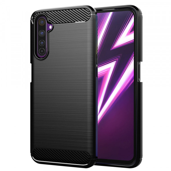 Husa pentru Realme 6 Pro, Techsuit, Carbon, Neagra
