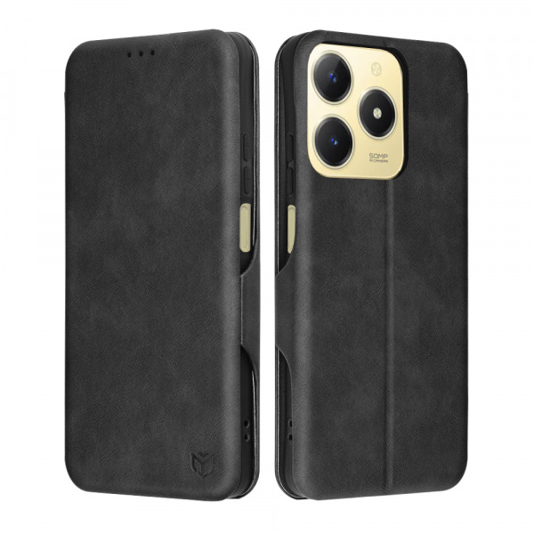 Husa pentru Realme C63 / C61, Techsuit, Safe Wallet Plus, Neagra