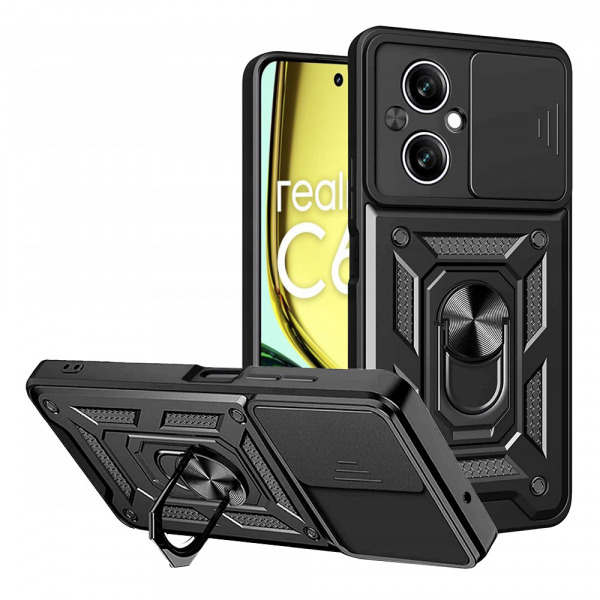 Husa pentru Realme C67 4G, Techsuit, CamShield, Neagra