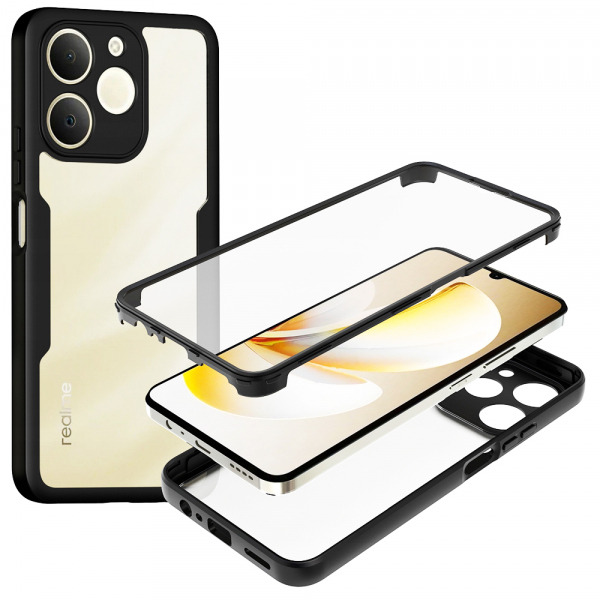 Husa pentru Realme Note 70T, Techsuit, ColorVerse 360, Neagra