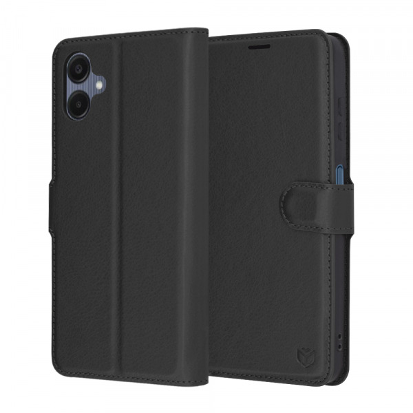 Husa pentru Samsung Galaxy A06 A065, Techsuit, Leather Folio, Neagra