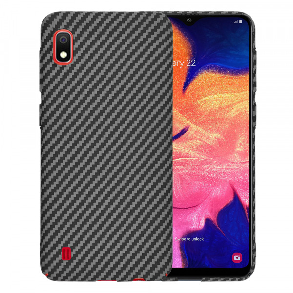 Husa pentru Samsung Galaxy A10 A105, Techsuit, Carbonite FiberShell, Neagra