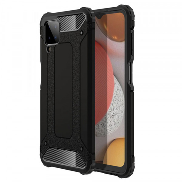 Husa pentru Samsung Galaxy A12 Nacho A127 / A12 A125, Techsuit, Hybrid Armor, Neagra