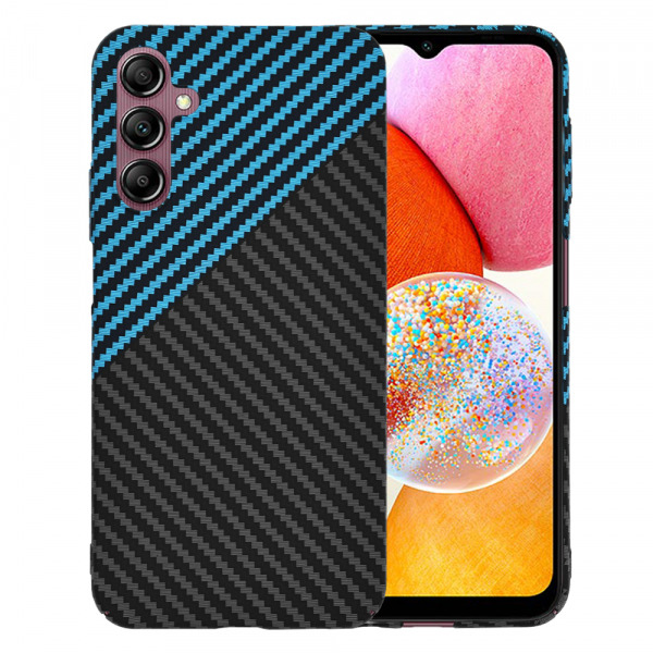 Husa pentru Samsung Galaxy A14 A145 / A14 5G A146, Techsuit, Carbonite FiberShell, Neagra Bleu