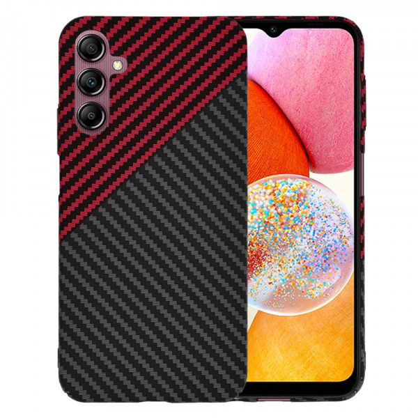 Husa pentru Samsung Galaxy A14 A145 / A14 5G A146, Techsuit, Carbonite FiberShell, Neagra Rosie