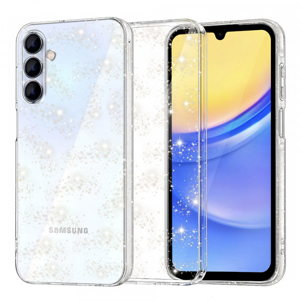 Husa pentru Samsung Galaxy A15 5G A156 / A15 A155, Techsuit, SparkleSkin, Transparenta