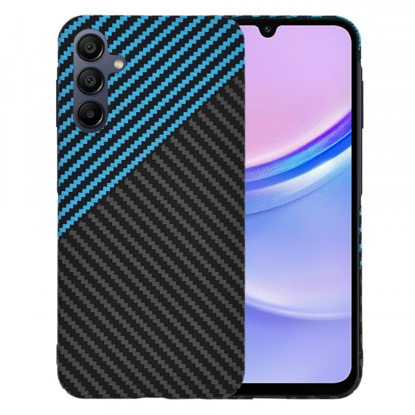 Husa pentru Samsung Galaxy A15 5G A156 / A15 A155, Techsuit, Carbonite FiberShell, Neagra Bleu