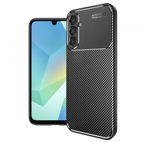 Husa pentru Samsung Galaxy A16 5G A166 / A16 4G A165, Techsuit, CarbonFiber, Neagra