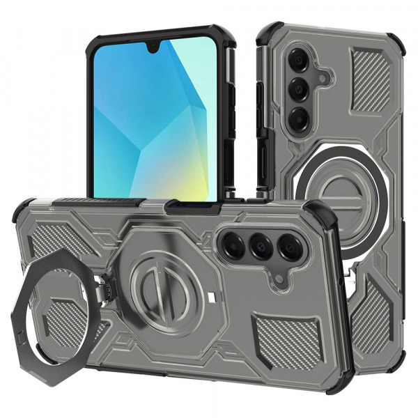 Husa pentru Samsung Galaxy A16 5G A166 / A16 4G A165, Techsuit, Carbon Shield Pro, Fumurie