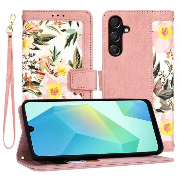 Husa pentru Samsung Galaxy A16 5G A166 / A16 4G A165, Techsuit, FlipCraft, Roz