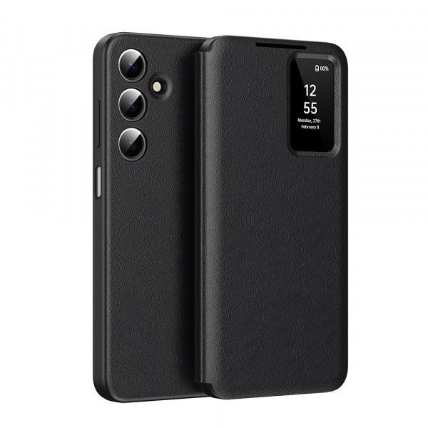 Husa pentru Samsung Galaxy A18 5G A186 / A18 4G A185 / F17 / M17 / A17 4G A175, Techsuit, SmartView, Neagra
