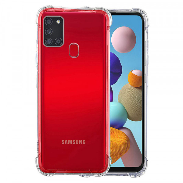 Husa pentru Samsung Galaxy A21s A217, Techsuit, Shockproof Clear, Transparenta