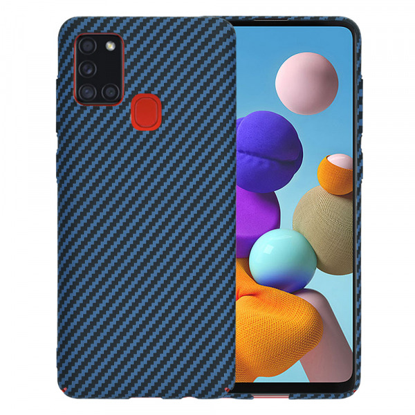 Husa pentru Samsung Galaxy A21s A217, Techsuit, Carbonite FiberShell, Turcoaz