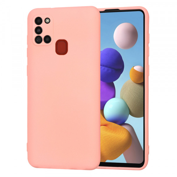 Husa pentru Samsung Galaxy A21s A217, Techsuit, SoftFlex, Roz Deschis