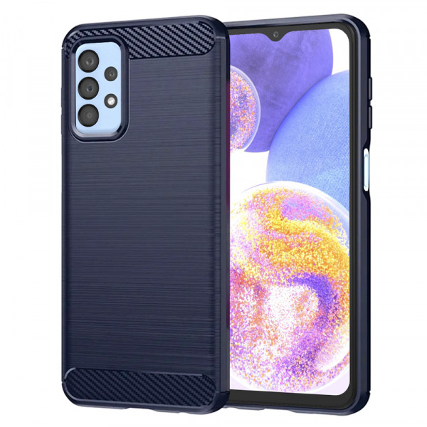 Husa pentru Samsung Galaxy A23 5G A236 / A23 A235, Techsuit, Carbon, Albastra