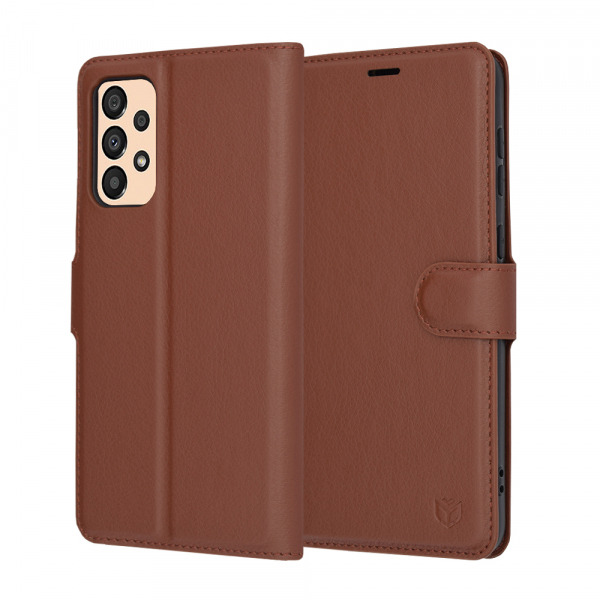 Husa pentru Samsung Galaxy A33 5G A336, Techsuit, Leather Folio, Maro
