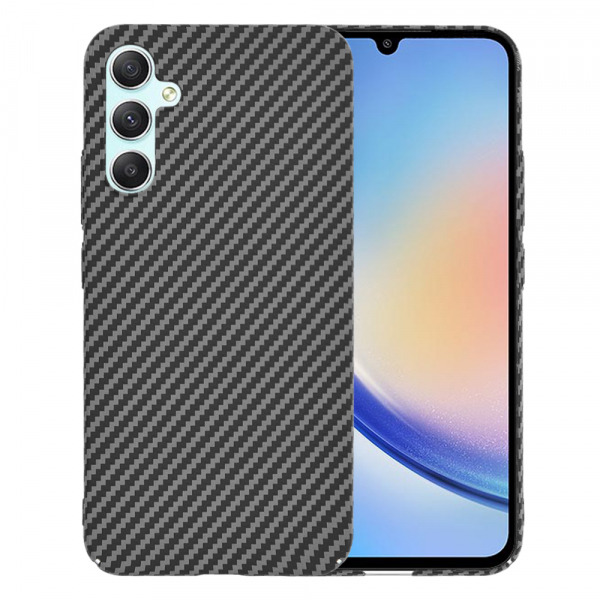 Husa pentru Samsung Galaxy A34 A346, Techsuit, Carbonite FiberShell, Neagra