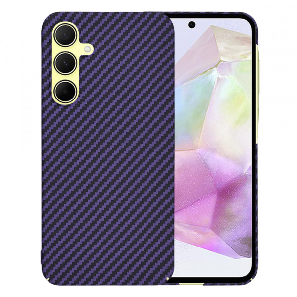 Husa pentru Samsung Galaxy A35 5G A356, Techsuit, Carbonite FiberShell, Mov