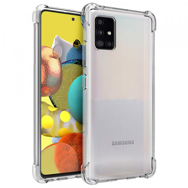 Husa pentru Samsung Galaxy A51 A515, Techsuit, Shockproof Clear, Transparenta