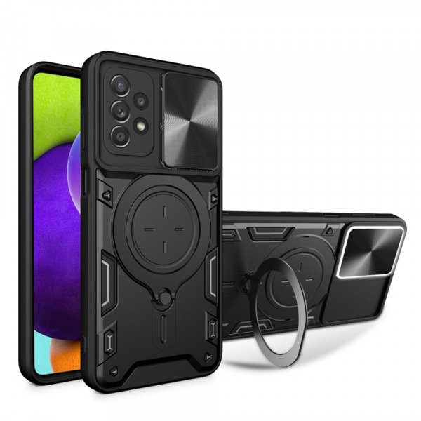 Husa pentru Samsung Galaxy A52s 5G A528 / A52 5G A526 / A52 A525, Techsuit, CamGuard Pro, Neagra