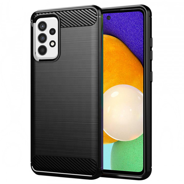 Husa pentru Samsung Galaxy A52s 5G A528 / A52 5G A526 / A52 A525, Techsuit, Carbon, Neagra
