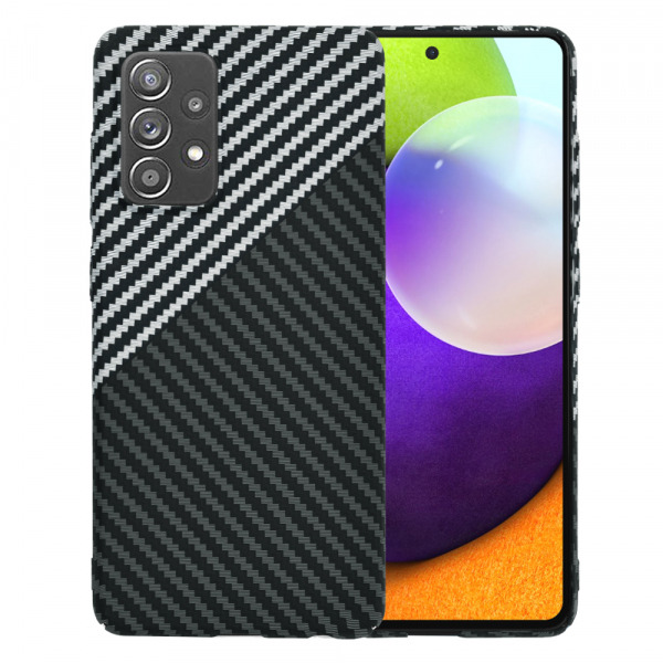 Husa pentru Samsung Galaxy A52s 5G A528 / A52 5G A526 / A52 A525, Techsuit, Carbonite FiberShell, Neagra Gri