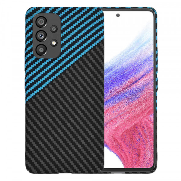 Husa pentru Samsung Galaxy A53 5G A536, Techsuit, Carbonite FiberShell, Neagra Bleu