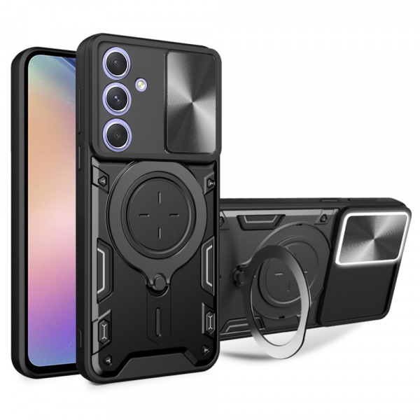 Husa pentru Samsung Galaxy A54 A546, Techsuit, CamGuard Pro, Neagra