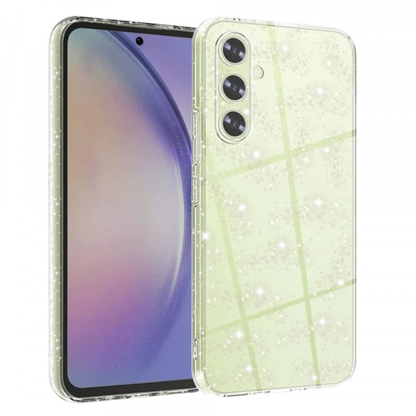 Husa pentru Samsung Galaxy A54 A546, Techsuit, SparkleSkin, Transparenta