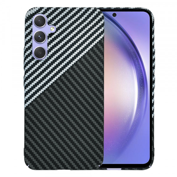 Husa pentru Samsung Galaxy A54 A546, Techsuit, Carbonite FiberShell, Neagra Gri