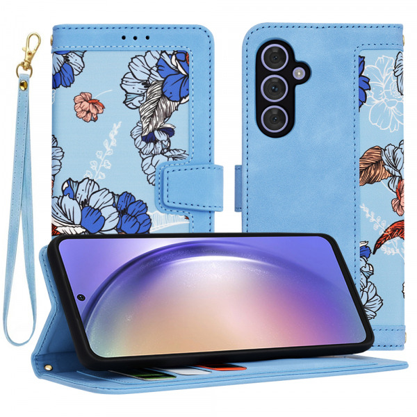 Husa pentru Samsung Galaxy A54 A546, Techsuit, FlipCraft, Bleu