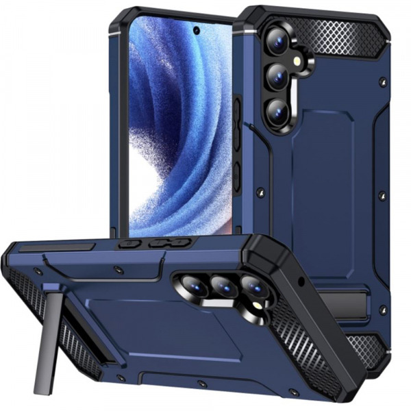 Husa pentru Samsung Galaxy A54 A546, Techsuit, Hybrid Armor Kickstand, Albastra