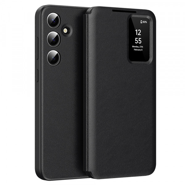 Husa pentru Samsung Galaxy A55 5G A556, Techsuit, SmartView, Neagra