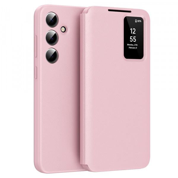 Husa pentru Samsung Galaxy A55 5G A556, Techsuit, SmartView, Roz