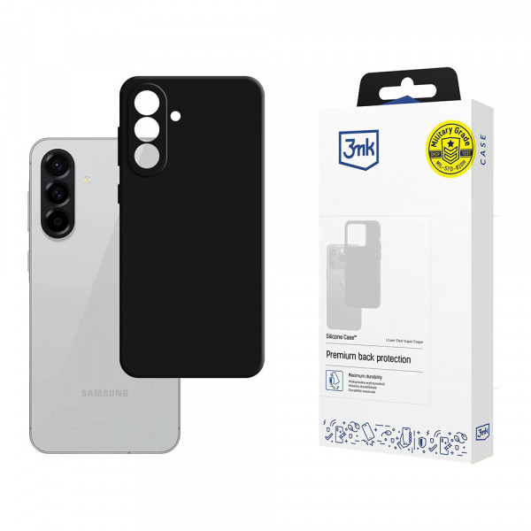 Husa pentru Samsung Galaxy A56 A566, 3MK, Silicone, Neagra