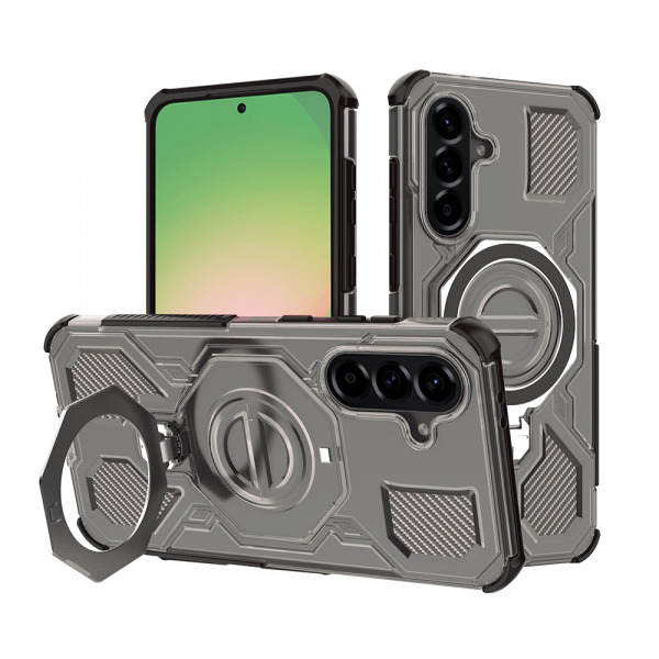 Husa pentru Samsung Galaxy A56 A566, Techsuit, Carbon Shield Pro, Fumurie