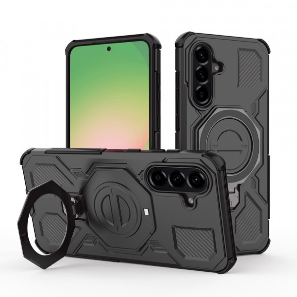 Husa pentru Samsung Galaxy A56 A566, Techsuit, Carbon Shield Pro, Neagra